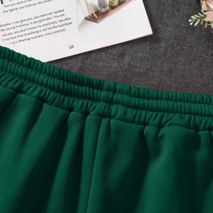 Letter Graphic Drawstring Waist Track Şort