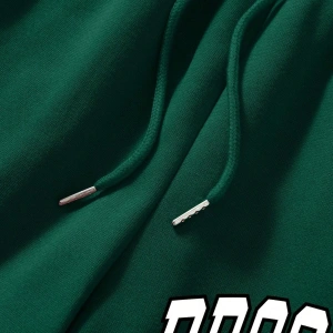 Letter Graphic Drawstring Waist Track Şort