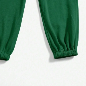 Letter Graphic Elastic Waist 4 Mevsim Eşofman