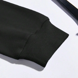 Letter Graphic Kangaroo Pocket Drawstring Lined Hoodie Siyah