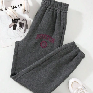 Letter Graphic Thermal Lined 4 Mevsim Eşofman