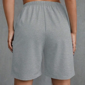 Letter Graphic Tie Front Track Şort