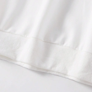 Letter & Tennis Racket Print Drop Shoulder Sweatshirt Beyaz