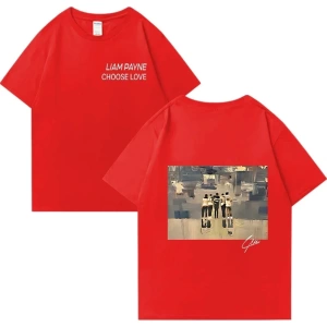 Liam Payne Choose Love Graphic T Shirt Mens Retro High Quality Fashion T-shirts Y2k Unisex O