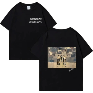 Liam Payne Choose Love Graphic T Shirt Mens Retro High Quality Fashion T-shirts Y2k Unisex O