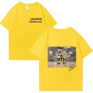 Liam Payne Choose Love Graphic T Shirt Mens Retro High Quality Fashion T-shirts Y2k Unisex O