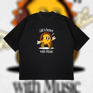 Life Is Better Oversize Unisex Pamuklu Nefes Alan Kalın Kumaşlı