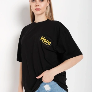 Logo Baskılı Beyaz Tişört Hope