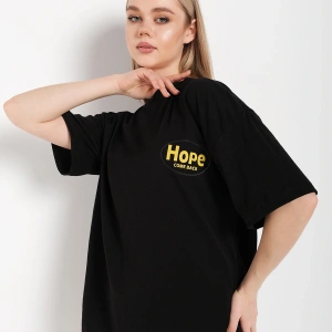 Logo Baskılı Beyaz Tişört Hope