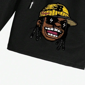 Lonblece 2li Erkek Karikatür Baskılı Kısa Kollu Tişört Şort Takımı