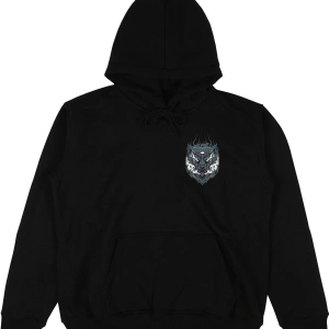 Lone Wolf Siyah Oversize Unisex Kapüşonlu Sweatshirt Hoodie