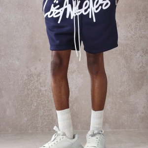 Los Angeles Grafikli Drop Crotch Kısa