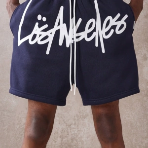 Los Angeles Grafikli Drop Crotch Kısa