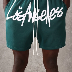 Los Angeles Grafikli Drop Crotch Kısa