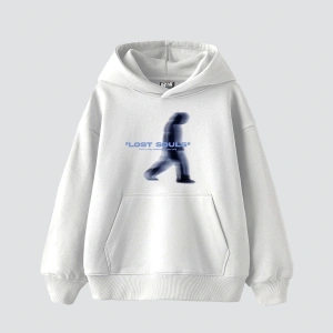 Lost Souls Baskılı Oversize Unisex Premium Beyaz