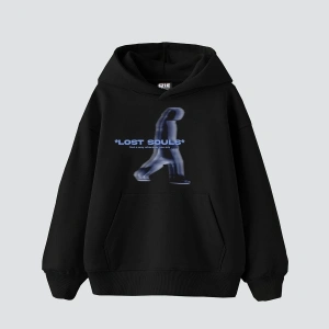 Lost Souls Baskılı Oversize Unisex Premium Beyaz