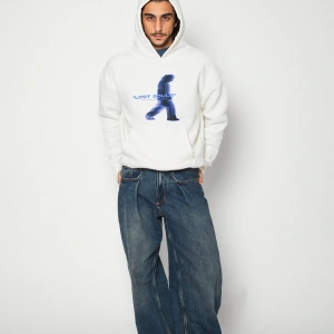 Lost Souls Baskılı Oversize Unisex Premium Beyaz