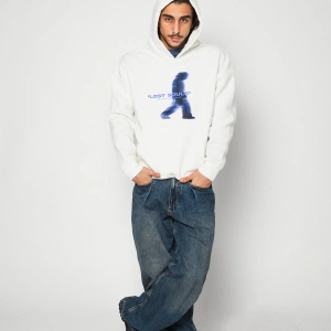 Lost Souls Baskılı Oversize Unisex Premium Beyaz