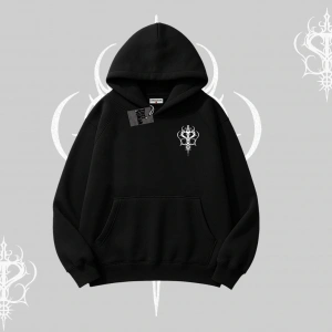 Lucky Cat Japon Tarzı Kedi Baskılı Kapşonlu Sweatshirt