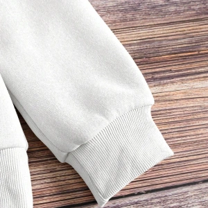 LUNE Cartoon Cat Print Lined Sweatshirt Beyaz