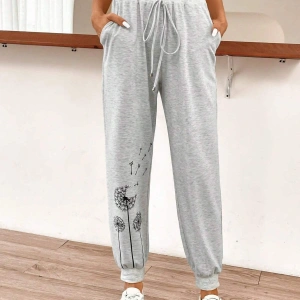 LUNE Dandelion Print Knot Front 4 Mevsim Eşofman