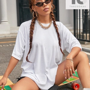 LUNE Katı Düşük Omuz Tişört