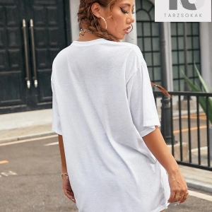 LUNE Katı Düşük Omuz Tişört