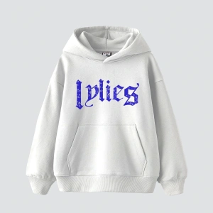 Lylies Baskılı Oversize Unisex Beyaz