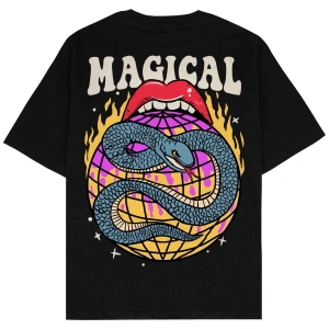 Magical Siyah Oversize Unisex T-shirt