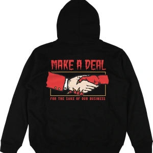 Make A Deal Siyah Oversize Unisex Kapüşonlu Sweatshirt Hoodie