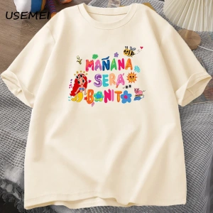 Manana Sera Bonito t-shirt kadın erkek kolombiya şarkıcı Karol G T Shirt pamuk kısa kollu Har 3007