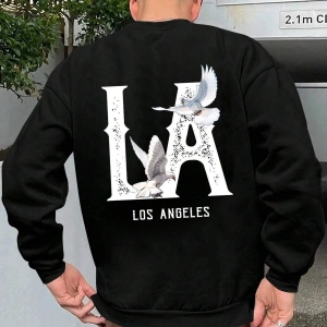 Manfinity EMRG Letter Graphic Sweatshirt Siyah