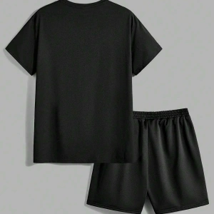 Manfinity Homme 2li Erkek Günlük Basit Kısa Kollu Tişört Ve Şort Takımı