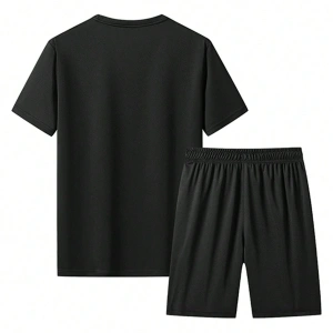 Manfinity Homme 2li Erkek Günlük Basit Kısa Kollu Tişört Ve Şort Takımı
