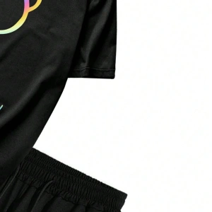 Manfinity Homme 2li Erkek Günlük Basit Kısa Kollu Tişört Ve Şort Takımı