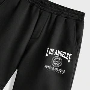 Manfinity Homme Casual College Style Tipografi Tişört ve Şort Takımı