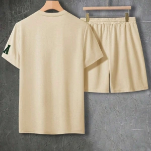 Manfinity Homme Erkek Basit Harfli Grafik Tişört ve Şort Takımı