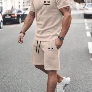 Manfinity Homme Erkek Haki Tişört Ve Şort Takımı