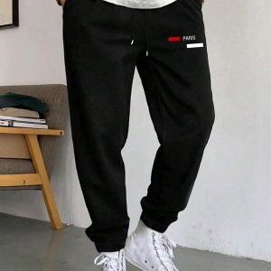 Manfinity Homme Erkek Harf Grafik İpli Bel Eşofman Altı