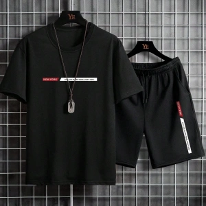 Manfinity Homme Erkek Mektup Tişört ve Şort Takımı