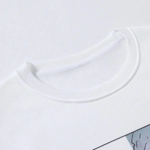 Manfinity Homme Hand Print Drop Shoulder Sweatshirt Beyaz