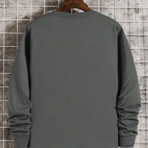 Manfinity Homme Horse Embroidery Sweatshirt Gri