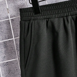 Manfinity Hypemode Erkek Yazlık Rahat Örme Kısa Kollu Tişört ve Şort Harf Baskılı