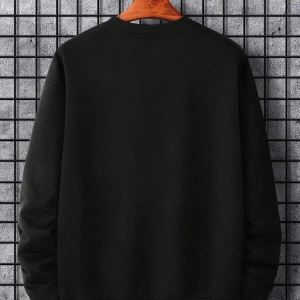 Manfinity Hypemode Mountain & Slogan Graphic Sweatshirt Siyah