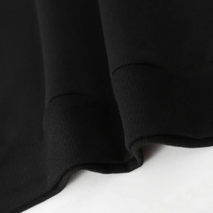 Manfinity Hypemode Slogan Graphic Kangaroo Pocket Drawstring Hoodie Siyah