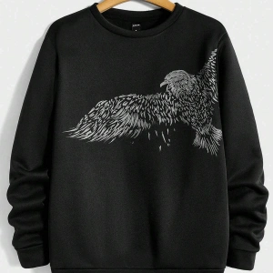 Manfinity LEGND Eagle Print Sweatshirt Siyah