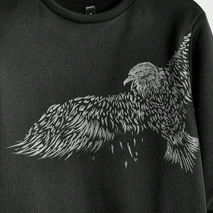 Manfinity LEGND Eagle Print Sweatshirt Siyah