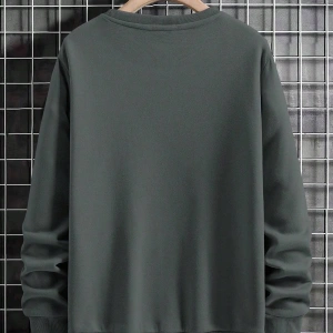 Manfinity Sporsity Letter Graphic Lined Sweatshirt Gri