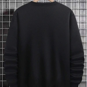 Manfinity Sporsity Letter Graphic Sweatshirt Siyah