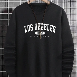 Manfinity Sporsity Letter Graphic Sweatshirt Siyah